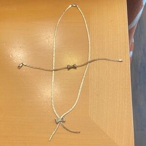 Elegant Silver Bow Bracelet